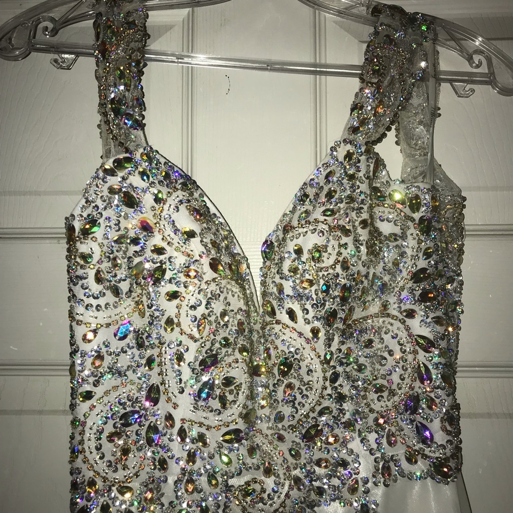White Prom Dress - Picture 2 of 4